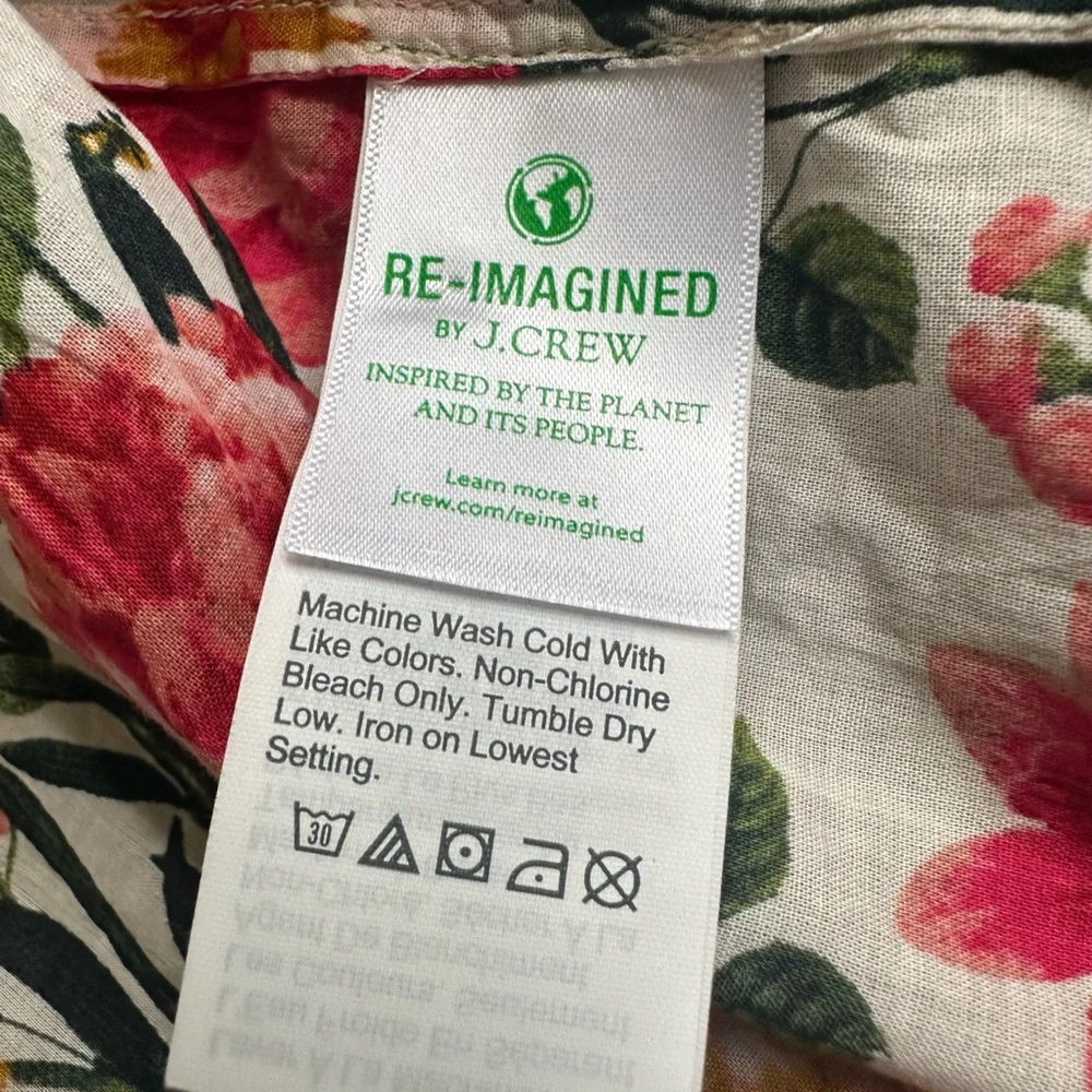 J CREW One Shoulder Beach Maxi Dress In Vintage Floral Size S Tiered Semi Sheer - Picture 7 of 12